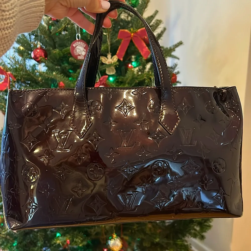 ✨ LOUIS VUITTON ✨ Authentic Monogram Vernis Wilshire PM Handbag Amarante Purple - Picture 6 of 16